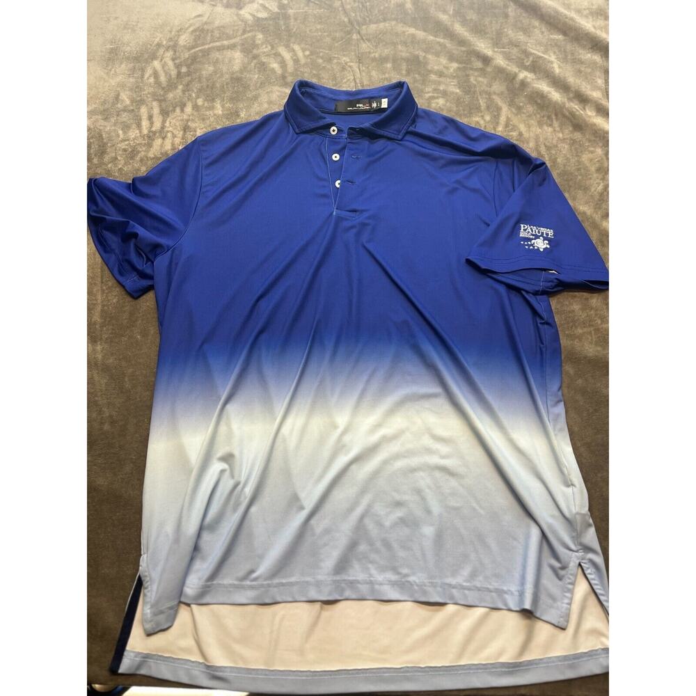 Ralph Lauren Shirt Mens L Blue Golf RLX Polo Summit Las Vegas Paiute Golf Resort